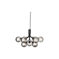 Apiales 9 Pendant, satin black/optic smoked, Nuura