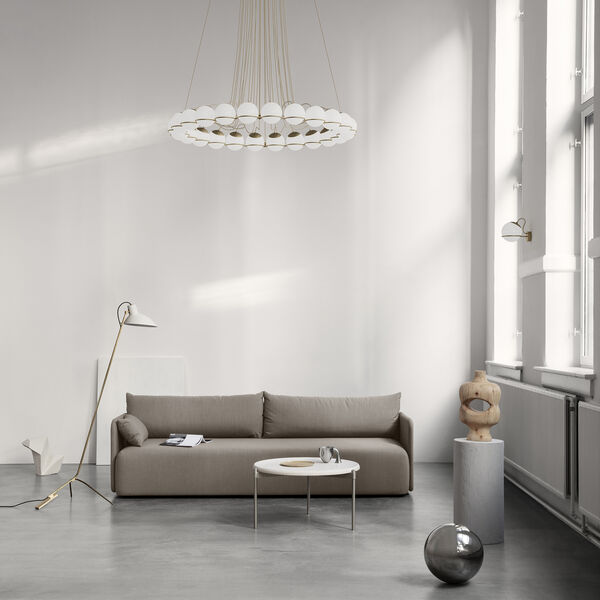 Model 237/1 Wall Lamp, opaline/champagne, Astep