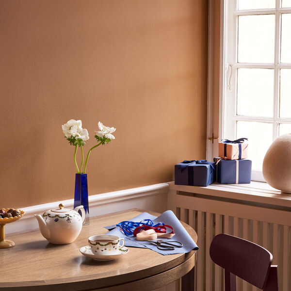 Star Fluted Christmas kopp med fat, Royal Copenhagen