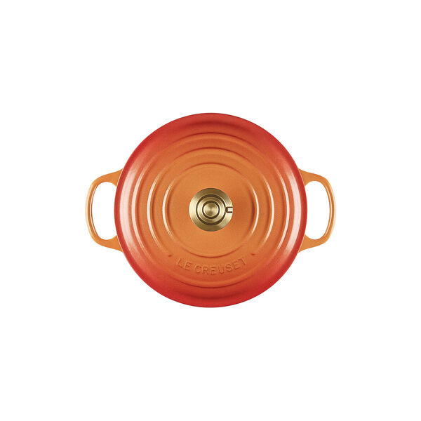 Rund gjutj&auml;rn Jubileumsgryta &Oslash; 24 cm, flamme dor&eacute;e, Le Creuset