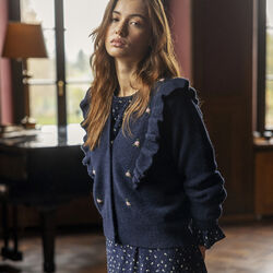 IRMORRIS Cardigan, maritime blue, Atelier Rêve