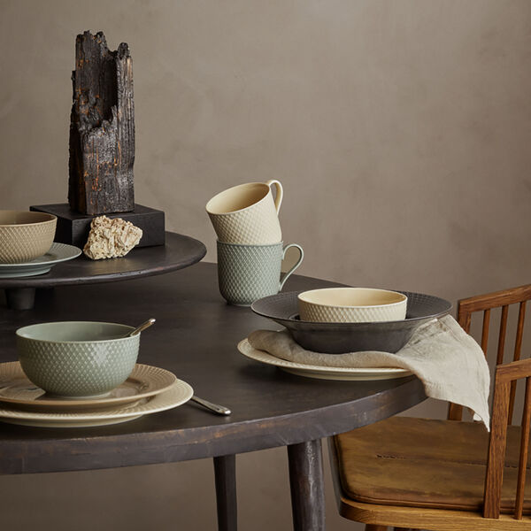 Rhombe Earth Djup tallrik Ø 24.5 cm, slate, Lyngby Porcelæn