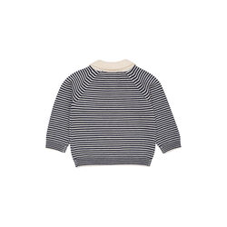 Merino Striped Blouse w. Collar, cream/navy stripe Merino Striped Blouse w. Collar, cream/navy stripe, Copenhagen Colors Organics