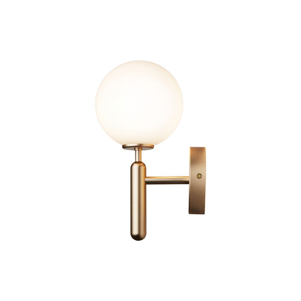 Miira Wall Lamp, brass/opal, Nuura