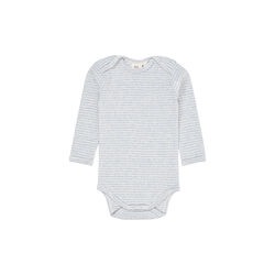 Striped Long Sleeve Body, lt. blue stripe, Copenhagen Colors Organics