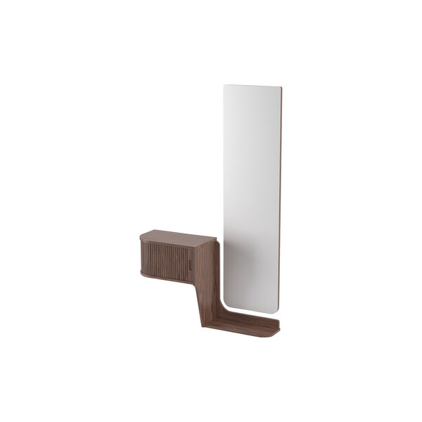 BPS127 Hallway Mirror & Wall Unit, oiled walnut, Bernh. Pedersen & Søn