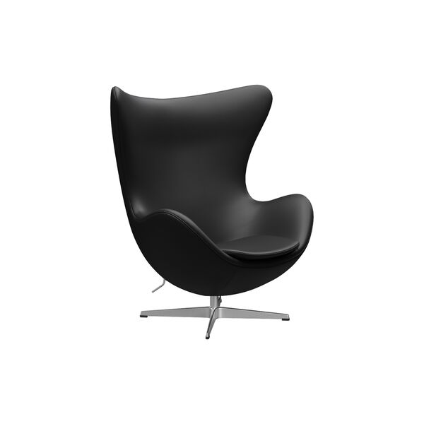 &Auml;gget&trade; 3316 Loungestol, Aura black/satin brushed aluminium, Fritz Hansen