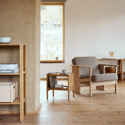 Block Lounge Chair, white oak/hallingdal 65, Form & Refine
