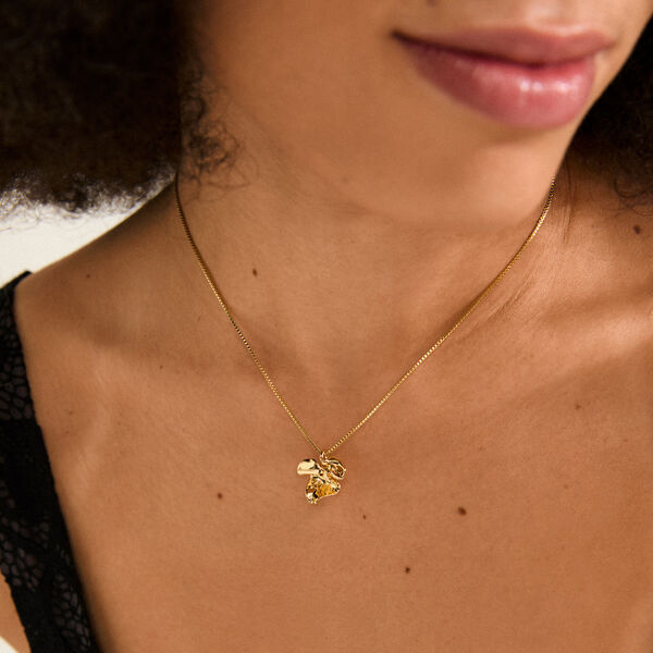 LUIS halsband, guldpl&auml;terat, Pilgrim