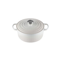 Signature gjutj&auml;rn rund gryta &Oslash; 24 cm, meringue, Le Creuset