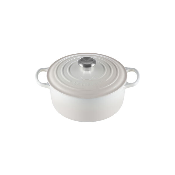 Signature gjutj&auml;rn rund gryta &Oslash; 24 cm, meringue, Le Creuset