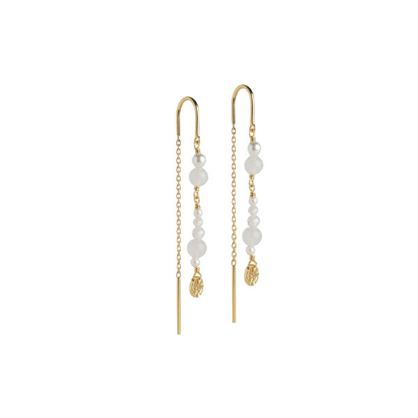 Sofia &ouml;rh&auml;ngen, gold/white, ENAMEL Copenhagen