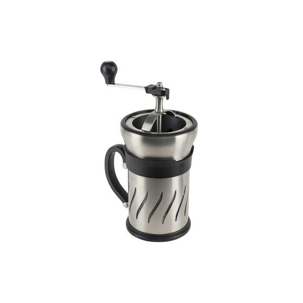 Paris Press kaffebryggare med kvarn, steel/black, Peugeot