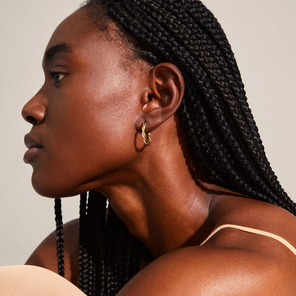 Naja örhängen, guld, Pilgrim