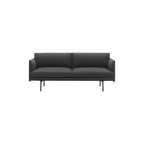 Outline Sofa 2-seater,  remix 163/black, Muuto