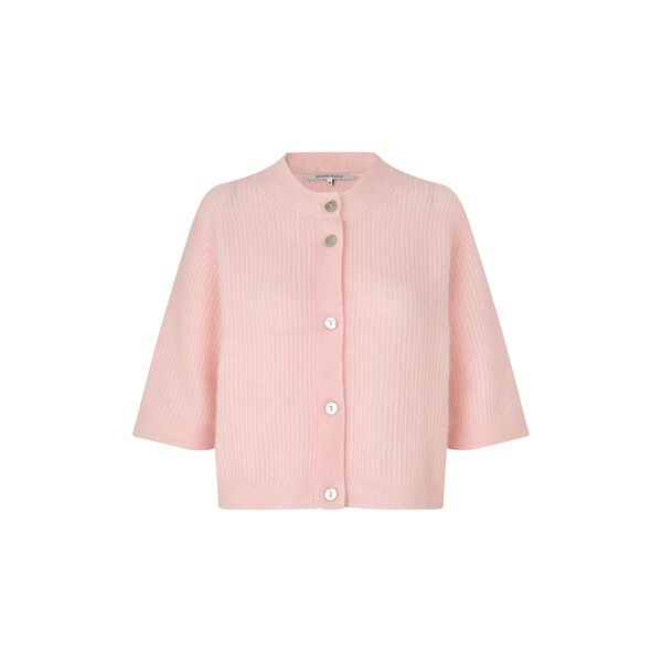 Andrea Knit Rib Cardigan, crystal pink, Second Female