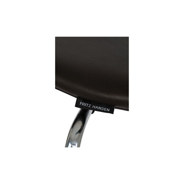 Series 7™ 3107 Fully Upholstered Chair, dark brown/chrome, Fritz Hansen