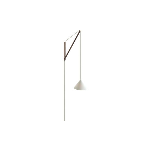 Suspended Wall Lamp, smoked oak/white, MOEBE