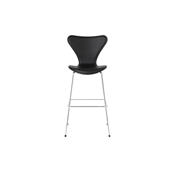 Series 7&trade; 3197 Front stoppad barstol, Soft black, Fritz Hansen