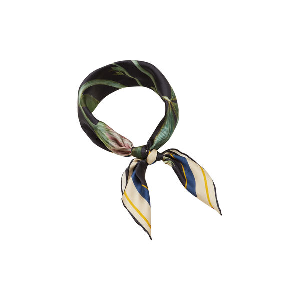 Trifolium scarf, navy blue/golden sand, Flora Danica Denmark