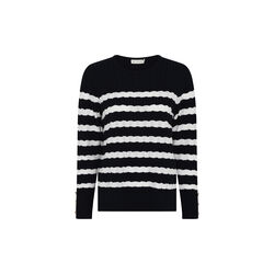BBJumper  BBEcoveroAutStripeK, navy/ofwhi, Micha