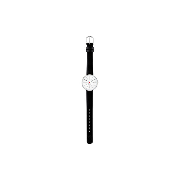 Bankers armbandsur, white/steel/black, Arne Jacobsen Watches