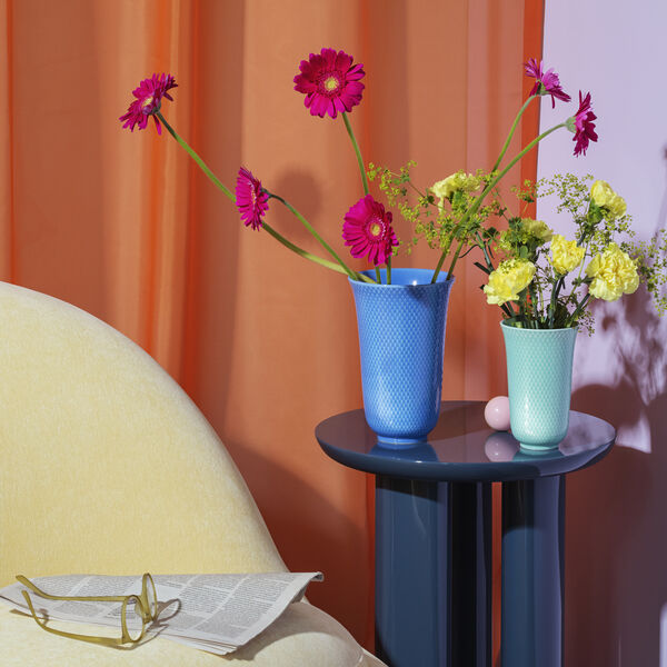 Rhombe Color vas, aqua, Lyngby Porcel&aelig;n