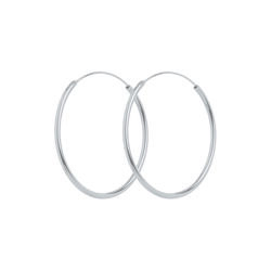 Mini Plain Hoop &ouml;rh&auml;ngen, silver, Pernille Corydon Jewellery