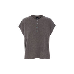 Kumo cashmere blus med knappar, shark melange, BITTE KAI RAND