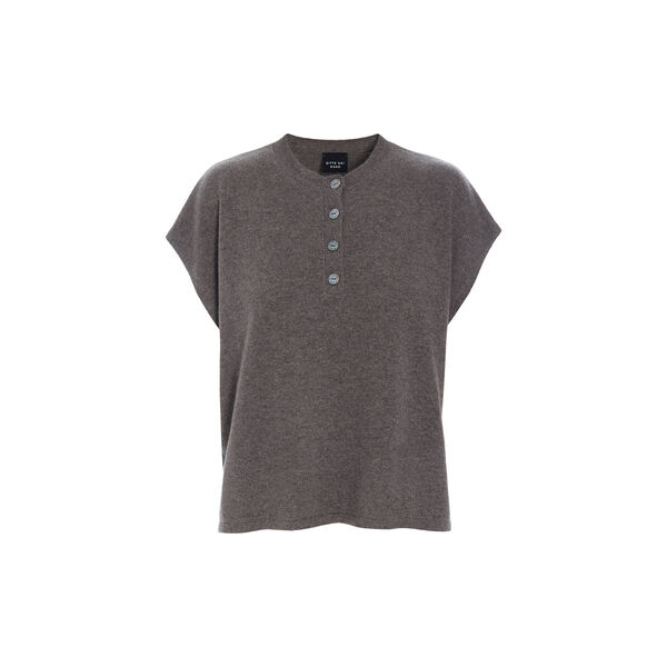 Kumo cashmere blus med knappar, shark melange, BITTE KAI RAND