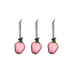 Glass strawberry 3set, pink, Iittala