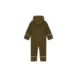 Doubleface Fleece Babysuit, dark olive/mocca, VER de TERRE