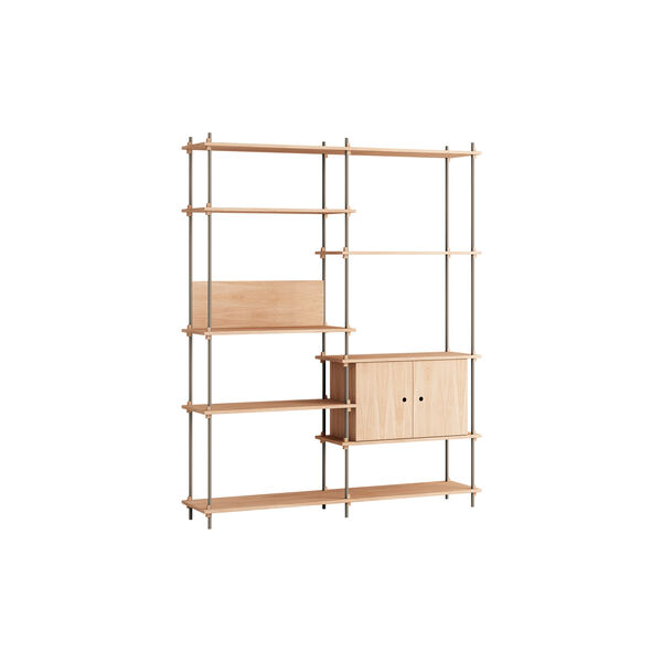 Shelving Tall Cabinet, oak/warm grey, MOEBE