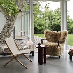 Wulff ATD2 Lounge Chair, sheepskin honey/oiled walnut, &Tradition