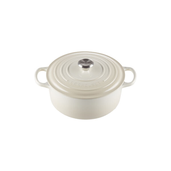 Signature gjutj&auml;rn rund gryta &Oslash; 26 cm, meringue, Le Creuset