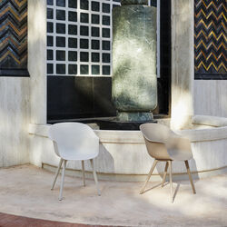 Bat Dining Chair Outdoor, alabaster white, GUBI