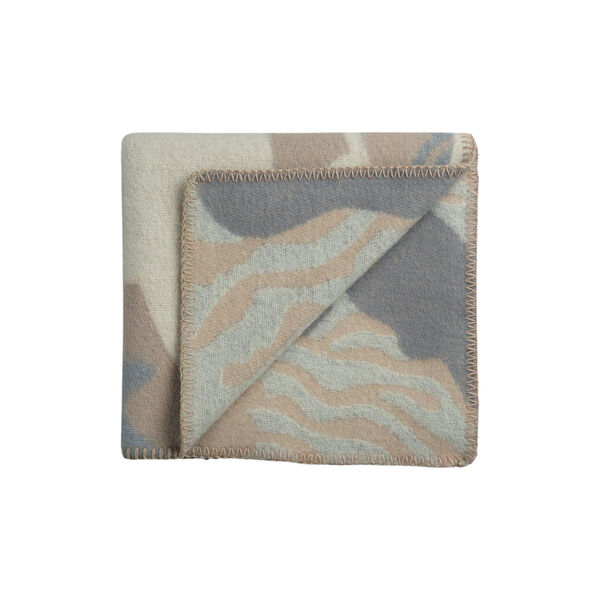 BIRD and FISH Half Size Throw, grey/beige, Røros Tweed