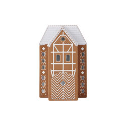 Gingerbread ljuslykta stor, brun, K&auml;hler