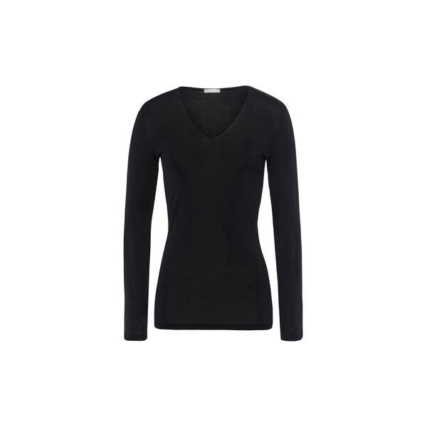 L/SLV Shirt, black, HANRO