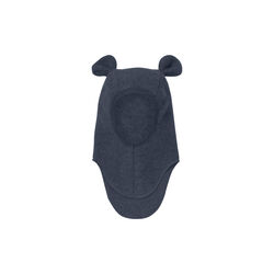 Balaclava Ears Wool Fleece, navy melange, HUTTEliHUT