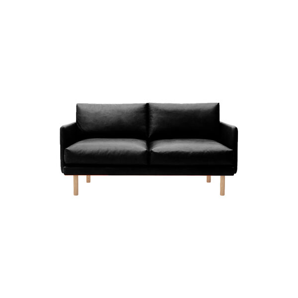 Emo 2-sits soffa, SemiAni Black/naturoljad ek, Bruunmunch Furniture