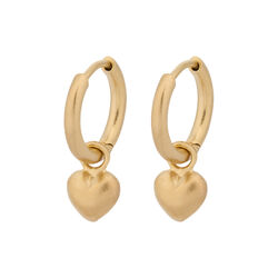Heart earrings, gold, Pernille Corydon Jewellery
