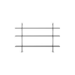 Keen Shelving, steel/smoked tempered glass, GUBI