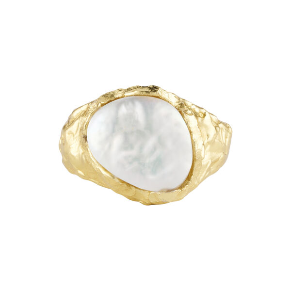 Adeline ring med p&auml;rla, f&ouml;rgylld, Pure by Nat