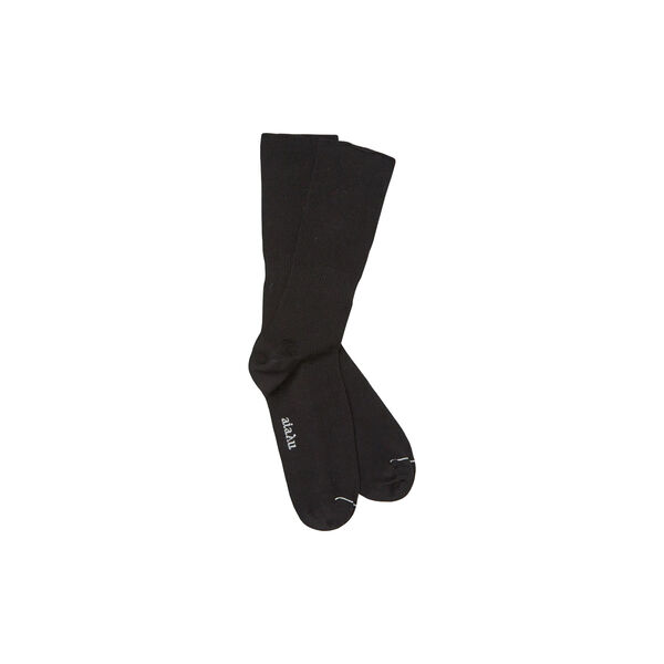 Cotton Rib Socks, black, Aiayu