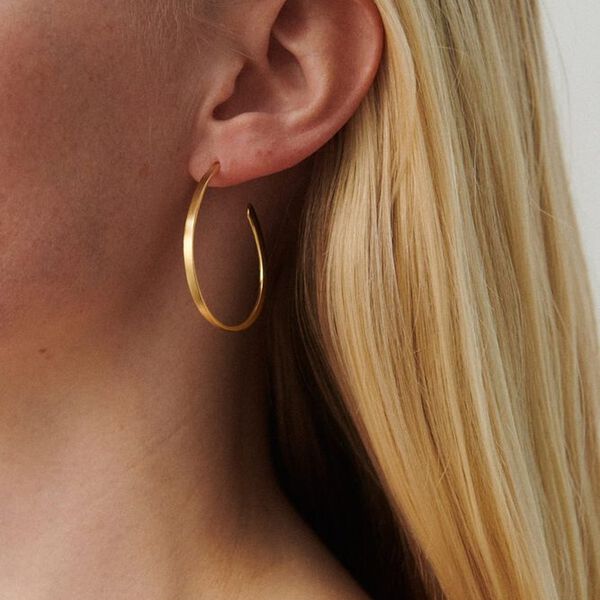 Oval örhängen, guld, Pernille Corydon Jewellery