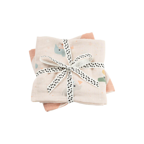 Celebration Burp Cloth 2-pack, powder, Done by Deer