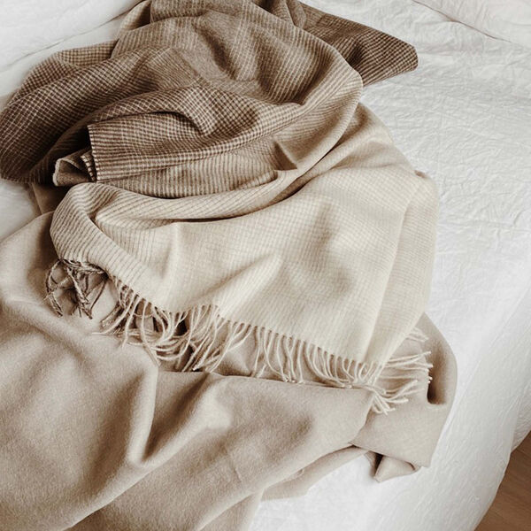 Horizon pläd, brown, ELVANG