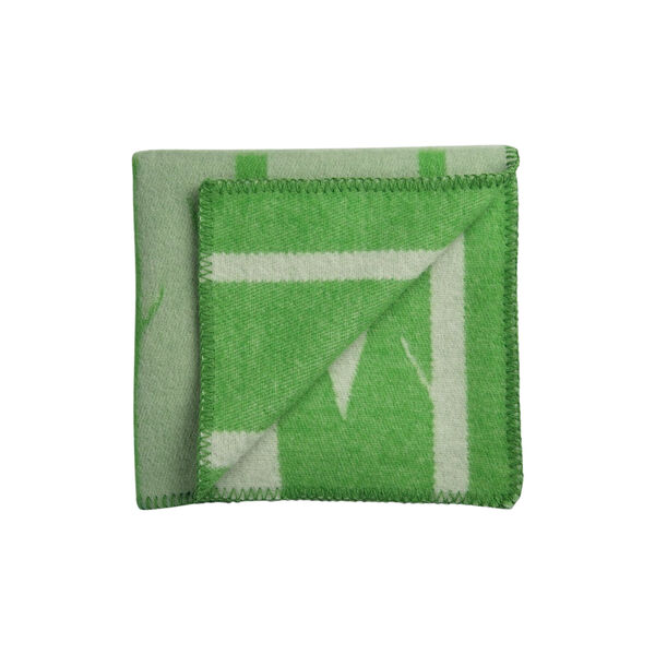 CROCODILE Half Size Throw, green/natural, Røros Tweed