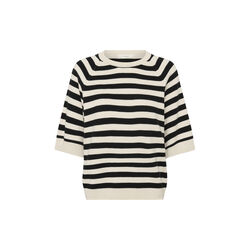 MadieIW Tee, black / whisper white stripe, InWear